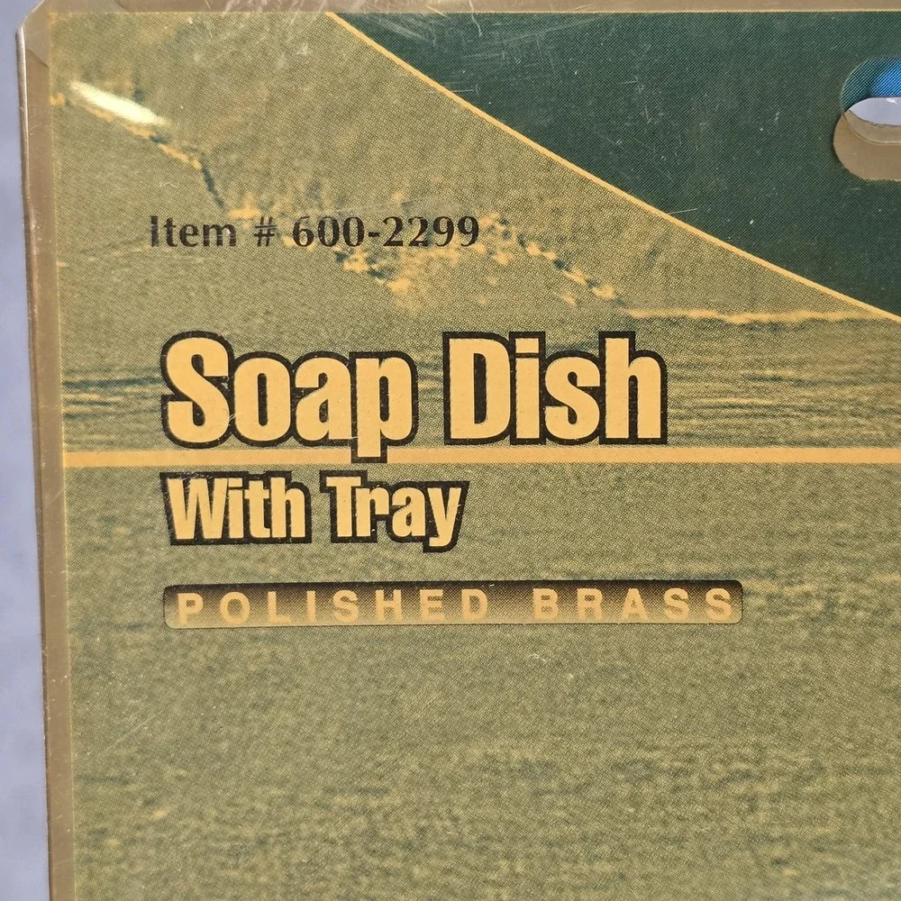 Vintage MintCraft Soap Dish 600-2299 Glass Tray Polish Brass Bathroom Hardware